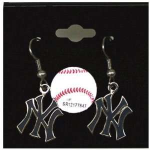  New York Yankees NY Logo Dangle Earrings Sports 