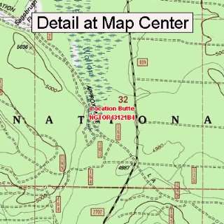  USGS Topographic Quadrangle Map   Location Butte, Oregon 