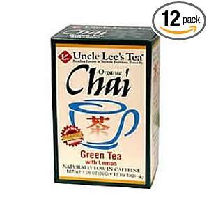  Tea,Og,Green/Lmn Chai By Uncle LeeS Tea   18 Ct, 12 Pack 