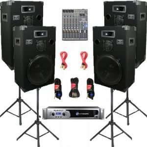   , Stands and Cables DJ Set New CROWN1500CSET9 Musical Instruments