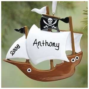  PERSONALIZED PIRATE SHIP ORNAMENT (Order by 12/05 for 