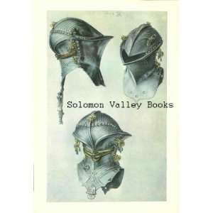  Jousting Helmet In Three Views, 8 X 11 Colour Plate by 