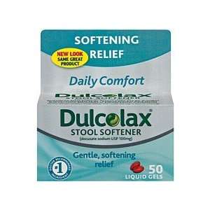  Dulcolax Stool Softener, Liquid Gels, 50 ct. Health 