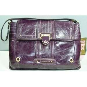  Juicy Couture Socialc Leather Shoulder Handbag (Purple 