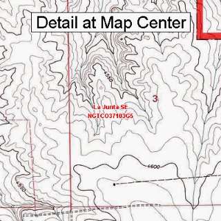   Topographic Quadrangle Map   La Junta SE, Colorado (Folded/Waterproof