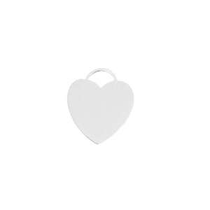  Silver Filled Blank Stamping Heart Pendant 18.5mm (1 