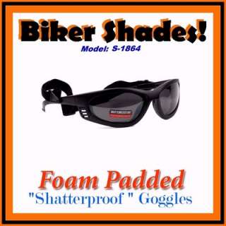 Biker Shades Foam Padded Anti Fog 2 In 1 Motorcycle Riding Sunglasses 