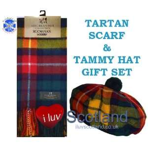   Buchanan Tartan Tammy & Scarf Set (modern) Lambswool