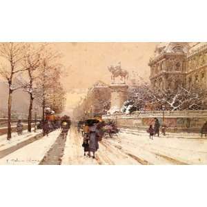   name Paris in Winter, By Galien Laloue Eugene