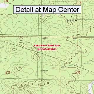 USGS Topographic Quadrangle Map   Lake Eau Claire East, Wisconsin 