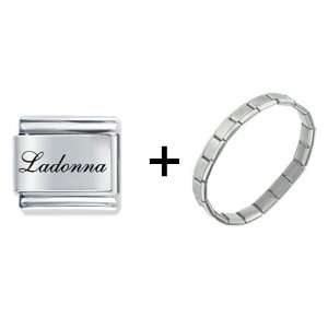   Script Font Name Ladonna Italian Charm Bracelet Pugster Jewelry