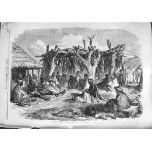  1867 BECHUANA KRAAL VAAL RIVER SOUTH AFRICA NATIVES: Home 