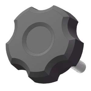  1.75 plastic fluted knob,5/16 18x1.5 steel, zinc insert 