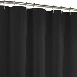 Black Fabric Bath Shower Curtain Liner Bathroom:  Home 