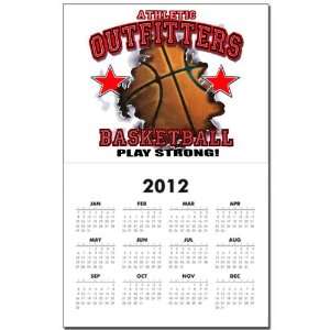 Calendar Print w Current Year Athletic Outfitters Basketball Play 