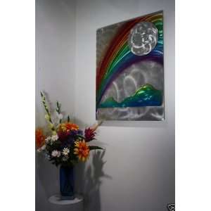  Modern Rainbow Art, Metal Wall Decor, Rainbow Painting 
