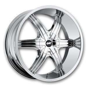  Avenue Wheels A606 22x9.5 Chrome Low Offset Wheels Only 