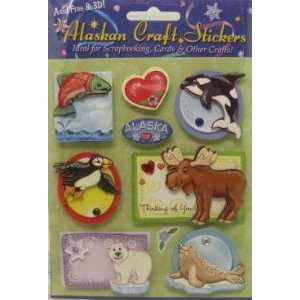  Alaska Scrapbooking Craft Stickers 3 d Wildlife Cartoon 