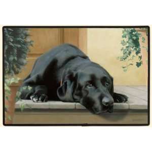  New Fiddlers Elbow Black Lab Porch Doormat Polyester Face 