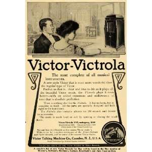  1909 Ad Victor Talking Machine Co. Victrola Phonograph 