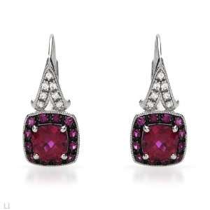  CleverEves 3.40.ctw Ruby Gold Earrings CleverEve 