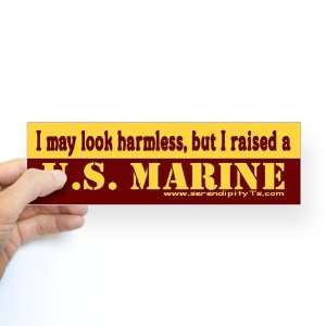  I Raised a Marine Sticker Bumper Military Bumper Sticker 
