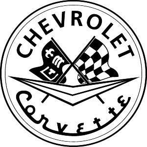    Chevy Corvette Logo 5 Inch White Decal Sticker: Everything Else