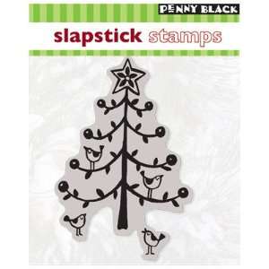  Festive Christmas Tree   Slapstick Cling Rubber Stamps 