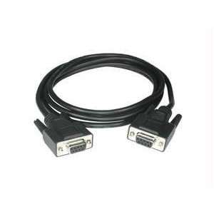  10ft DB9 F/F Straight Thru Cable Black Electronics