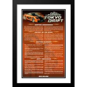 The Fast & the Furious Tokyo Drift Framed and Double Matted Movie 