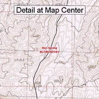   Topographic Quadrangle Map   Hen Spring, Nevada (Folded/Waterproof