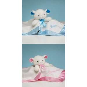  Personalized Lamb Snuggly Blanket Baby