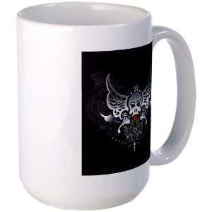  Large Mug Coffee Drink Cup Butterfly and Skull: Everything 