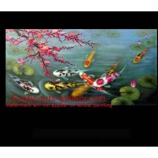 Japanese Koi Art Wall Art Framed Art Feng Shui Fish Painting 1 576