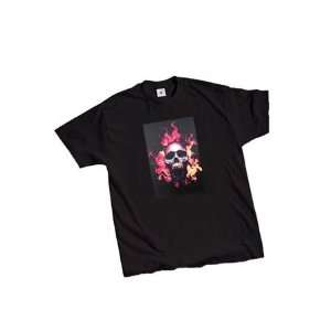    LED Sound Activated Fire Skull T Shirt (Medium) Toys & Games
