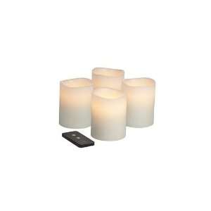   LED Pillar Candle w/ Remote & 3 Stage Timer, 4 in High: Home & Kitchen