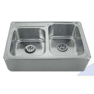   Noah s Collection Double Bowl Drop In Sink with Seam