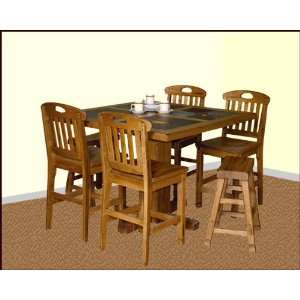    Oak Counter Height Dining Set SU 1169ROs Furniture & Decor