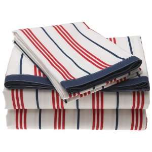  Tommy Hilfiger Annapolis Open Stripe Flat Sheet: Home 