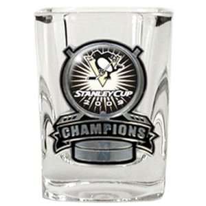   Cup Champions 2oz. Pewter Logo Square Shot Glass 