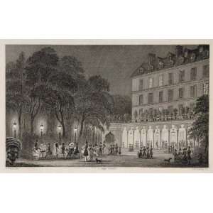  1831 Cafe Turc Coffee House Night Scene Paris RARE 