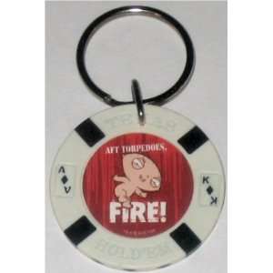   Family Guy Stewie Fire Poker Chip Keychain FK1960: Toys & Games