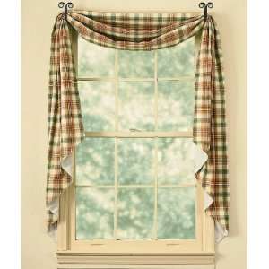   Lemon Pepper Country Cottage Fishtail Swag Curtain