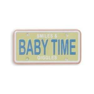 Karen Foster Self Adhesive License Plate 1.75X.75 Baby Time KF01733 