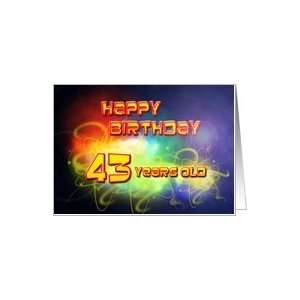   swirling lights Birthday Card, 43 years old Card Toys & Games