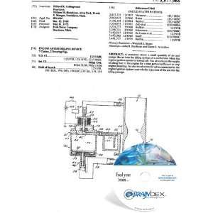  NEW Patent CD for ENGINE ANTIDIESELING DEVICE Everything 
