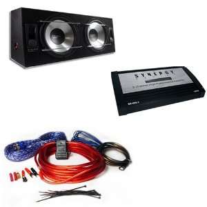   12 Sub Box 1600W 2 Channel Amp & 10 GA Wiring Kit: Car Electronics