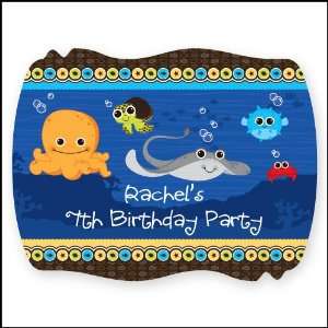  Under The Sea Critters   16 Squiggle Shaped Personalized 