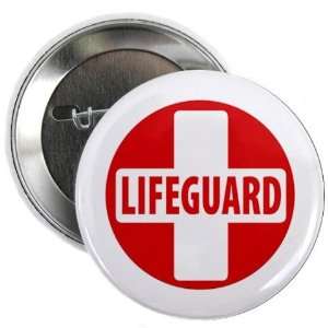  LIFEGUARD CROSS Red White Heroes 2.25 Pinback Button Badge 