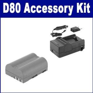  Nikon D80 Digital Camera Accessory Kit includes SDENEL3e 